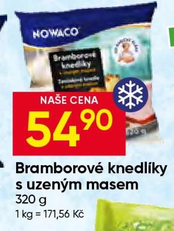 Bramborové knedlíky s uzeným masem