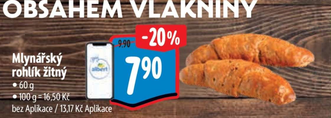 Mlynářský rohlík žitný
