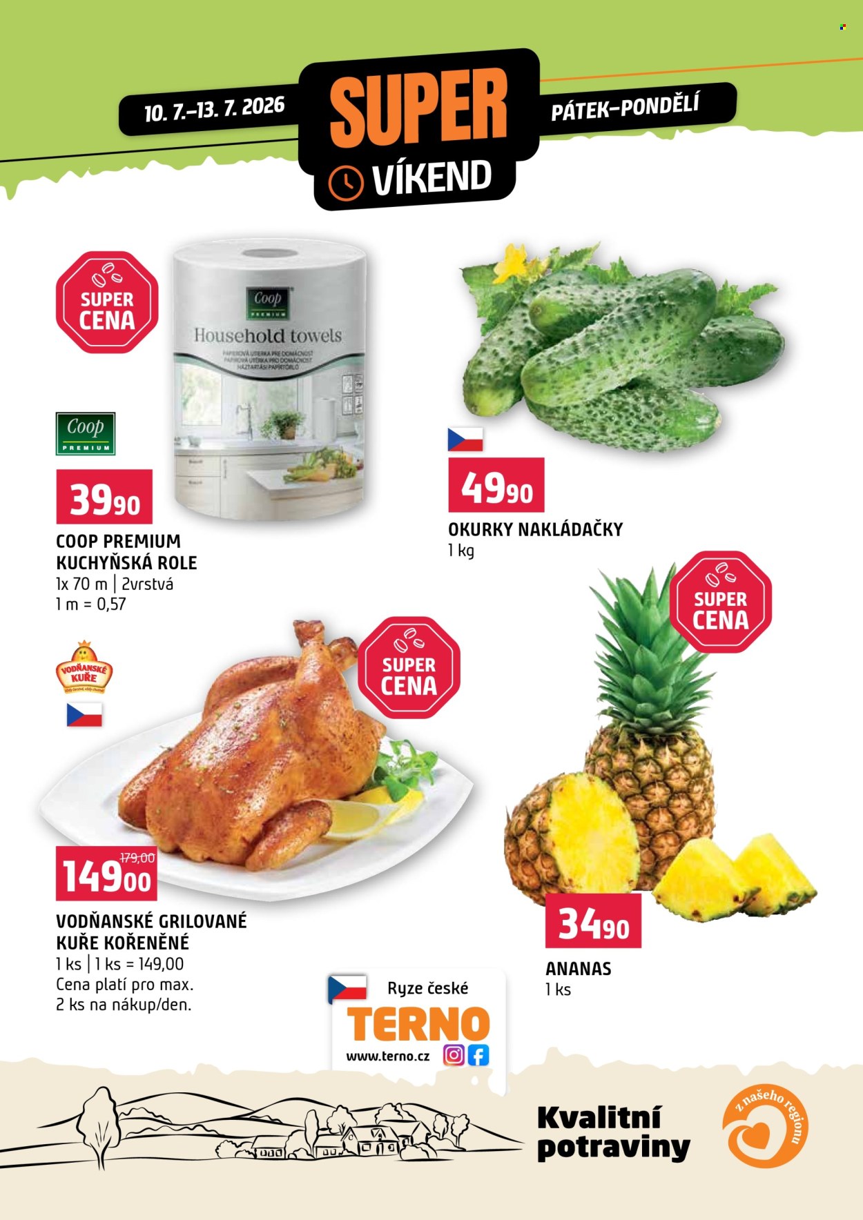 Leták coop TERNO - 10.7.2026 - 13.7.2026. Strana 1
