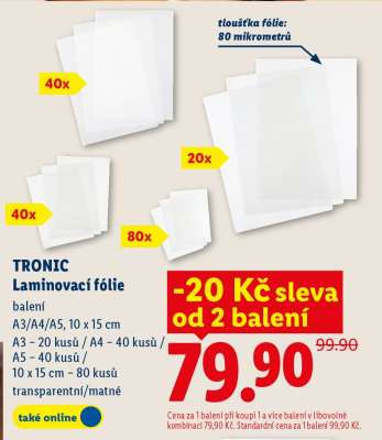 TRONIC Laminovací fólie