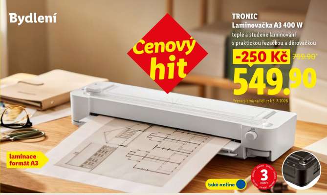 TRONIC Laminovačka A3 400 W