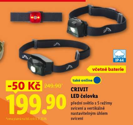 CRIVIT LED čelovka