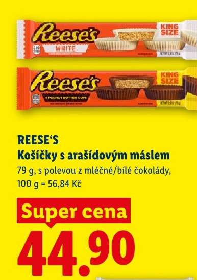 REESE'S KOŠÍČKY S ARAŠÍDOVÝM MÁSLEM