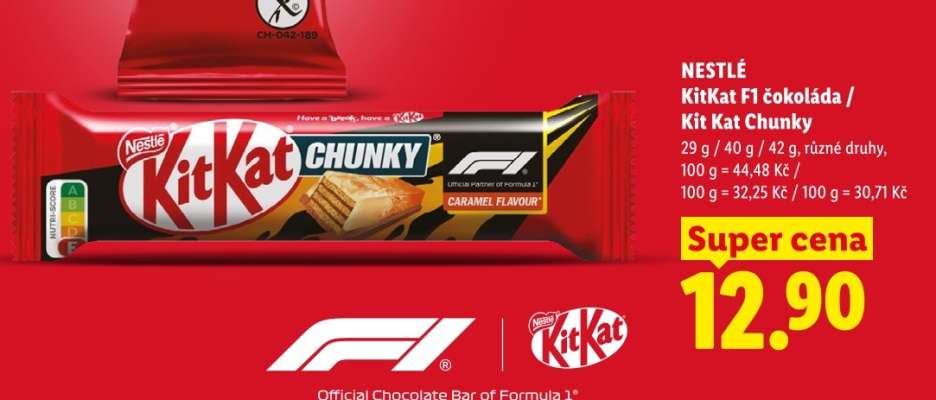NESTLÉ KitKat F1 čokoláda / Kit Kat Chunky