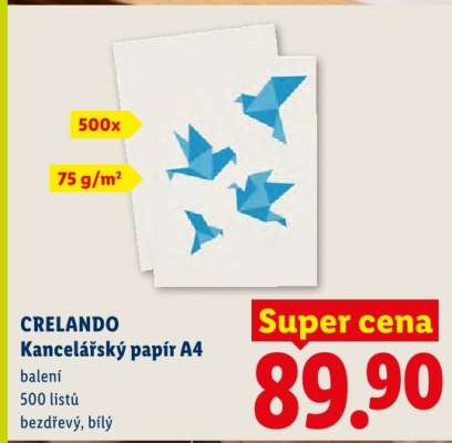 CRELANDO KANCELÁŘSKÝ PAPÍR A4