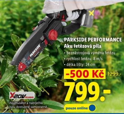 PARKSIDE PERFORMANCE AKU ŘETĚZOVÁ PILA
