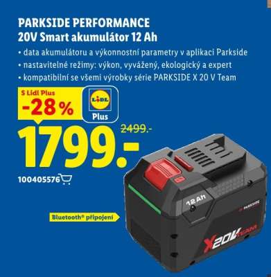 PARKSIDE PERFORMANCE 20V Smart akumulátor 12 Ah