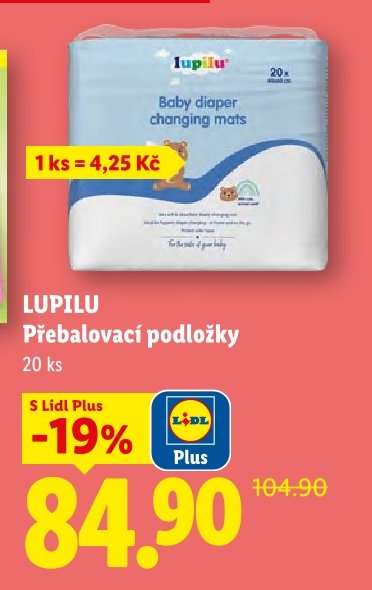 LUPILU PŘEBALOVACÍ PODLOŽKY