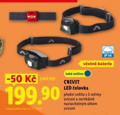 CRIVIT LED čelovka