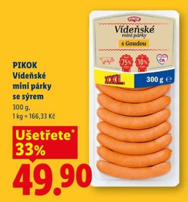 PIKOK Vídeňské mini párky se sýrem