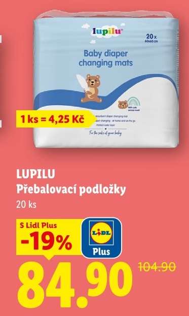 LUPILU PŘEBALOVACÍ PODLOŽKY