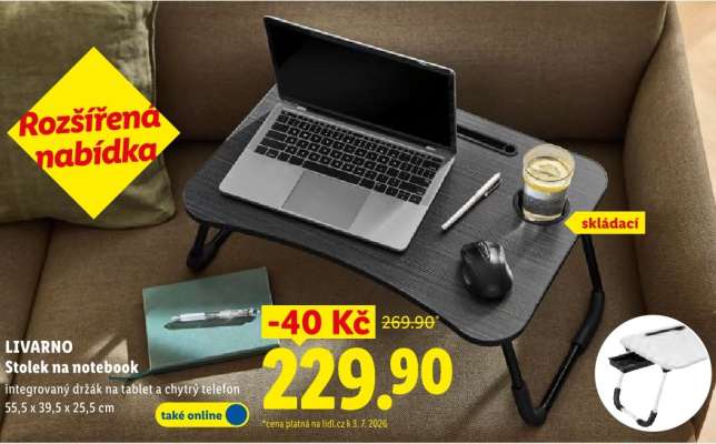 Livarno Stolek na notebook