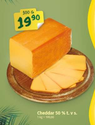 Cheddar 50 % t. v. s.