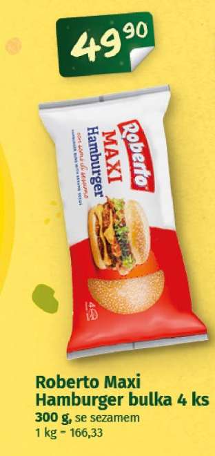 Roberto Maxi Hamburger bulka 4 ks