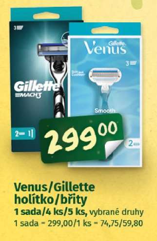 Venus/Gillette holítko/břity