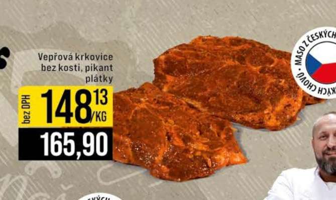 Vepřová krkovice bez kosti pikant, plátky