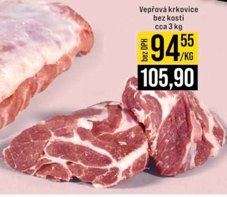 Vepřová krkovice bez kosti cca 3 kg