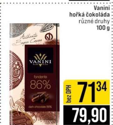 Vanini hořká čokoláda