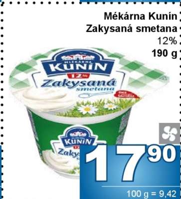 Mékárna Kunín Zakysaná smetana