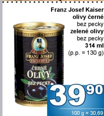 Franz Josef Kaiser olivy černé