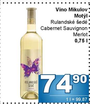 Víno Mikulov Motýl