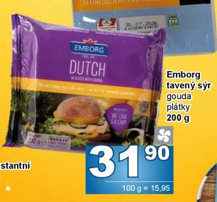 Emborg tavený sýr gouda plátky 200 g