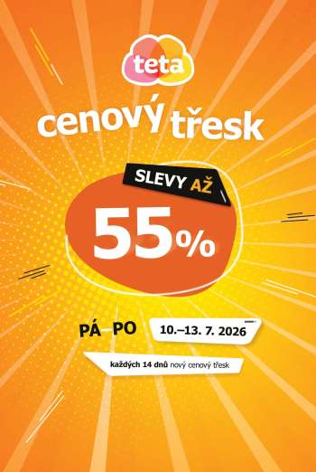 Leták Teta drogerie - 10.7.2026 - 13.7.2026.