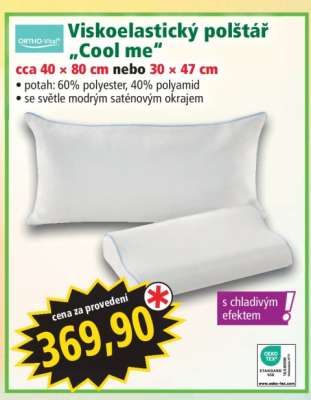 Viskoelastický polštář „Cool me“