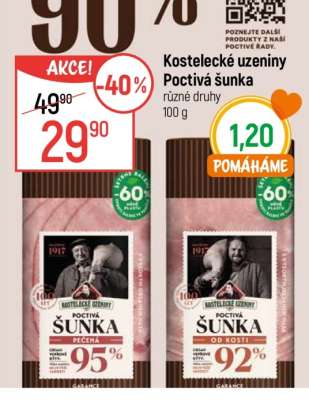 Kostelecké uzeniny Poctivá šunka