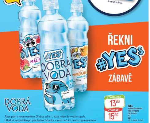 YES ochucená minerální voda neperlivá