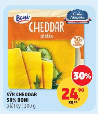 SÝR CHEDDAR 50% BONI