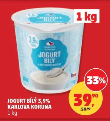 JOGURT BÍLÝ 3,9% KARLOVA KORUNA