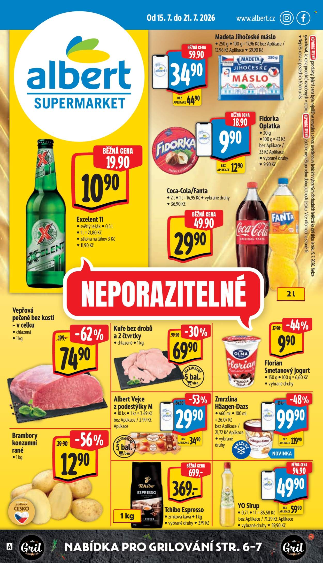 Leták Albert Supermarket - 15.7.2026 - 21.7.2026. Strana 1