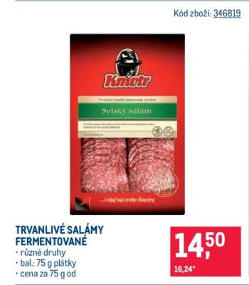 TRVANLIVÉ SALÁMY FERMENTOVANÉ
