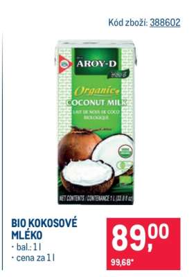 Bio kokosové mléko