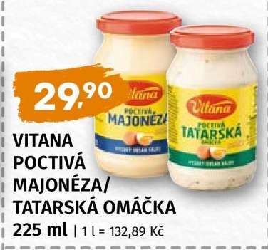 Vitana Poctivá Majonéza, Tatarská omáčka