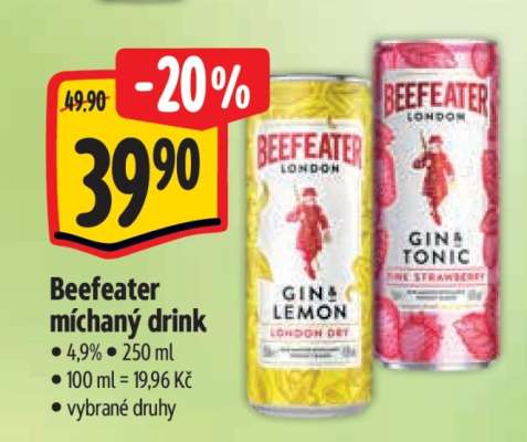 Beefeater míchaný drink