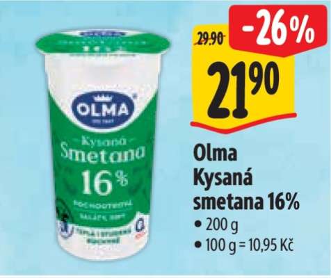 Olma Kysaná smetana 16%