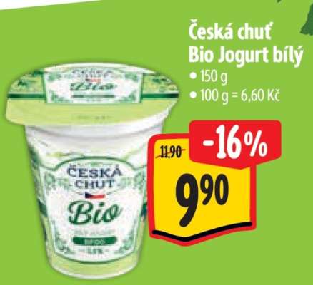 Česká chuť Bio jogurt bílý