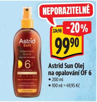 Astrid Sun Olej na opalování OF 6