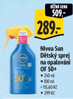 Nivea Sun Dětský sprej na opalování OF 50+