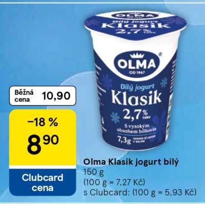 Olma Klasik jogurt bílý
