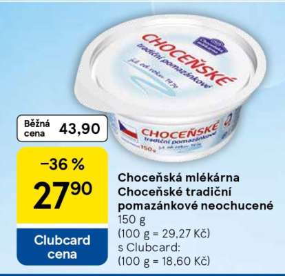 Choceňská Mlékárna Choceňské Tradiční pomazánkové neochucené