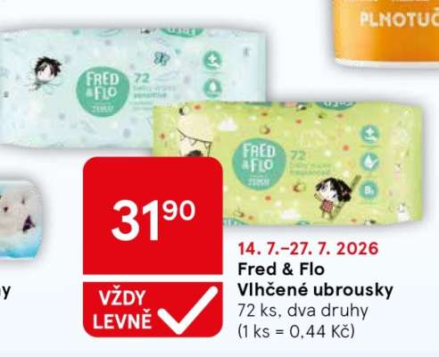 Fred Flo Vlhčené ubrousky