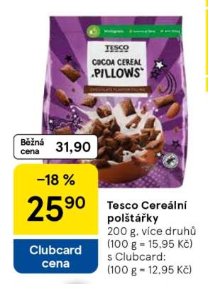 Tesco Cereální polštářky