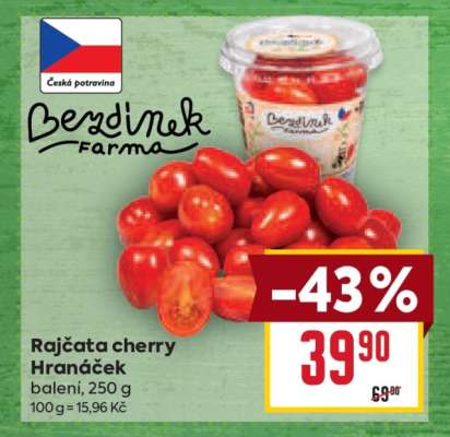 Rajčata cherry Hranáček