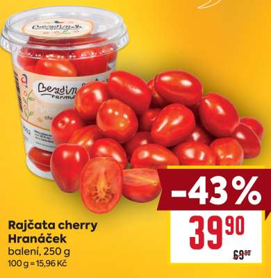 Rajčata cherry Hranáček