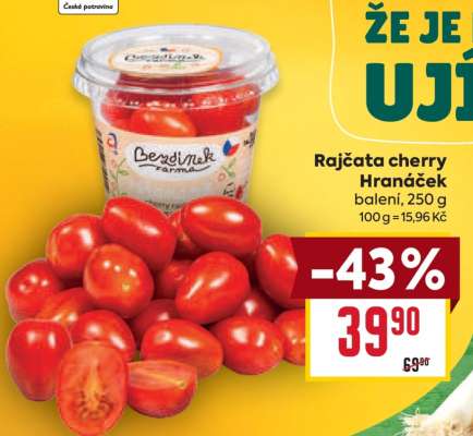 Rajčata cherry Hranáček