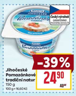 Jihočeské Pomazánkové tradiční natur