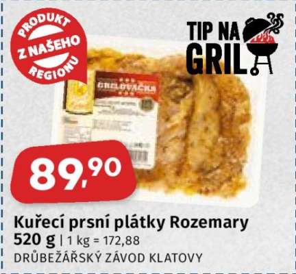 Kuřecí prsní plátky Rozemary